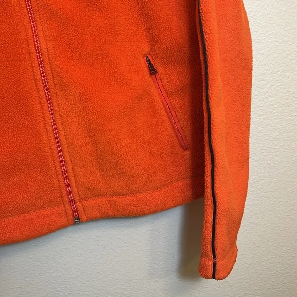 Banana Republic Orange Fleece Zip Hooded Jacket